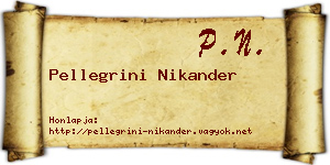 Pellegrini Nikander névjegykártya